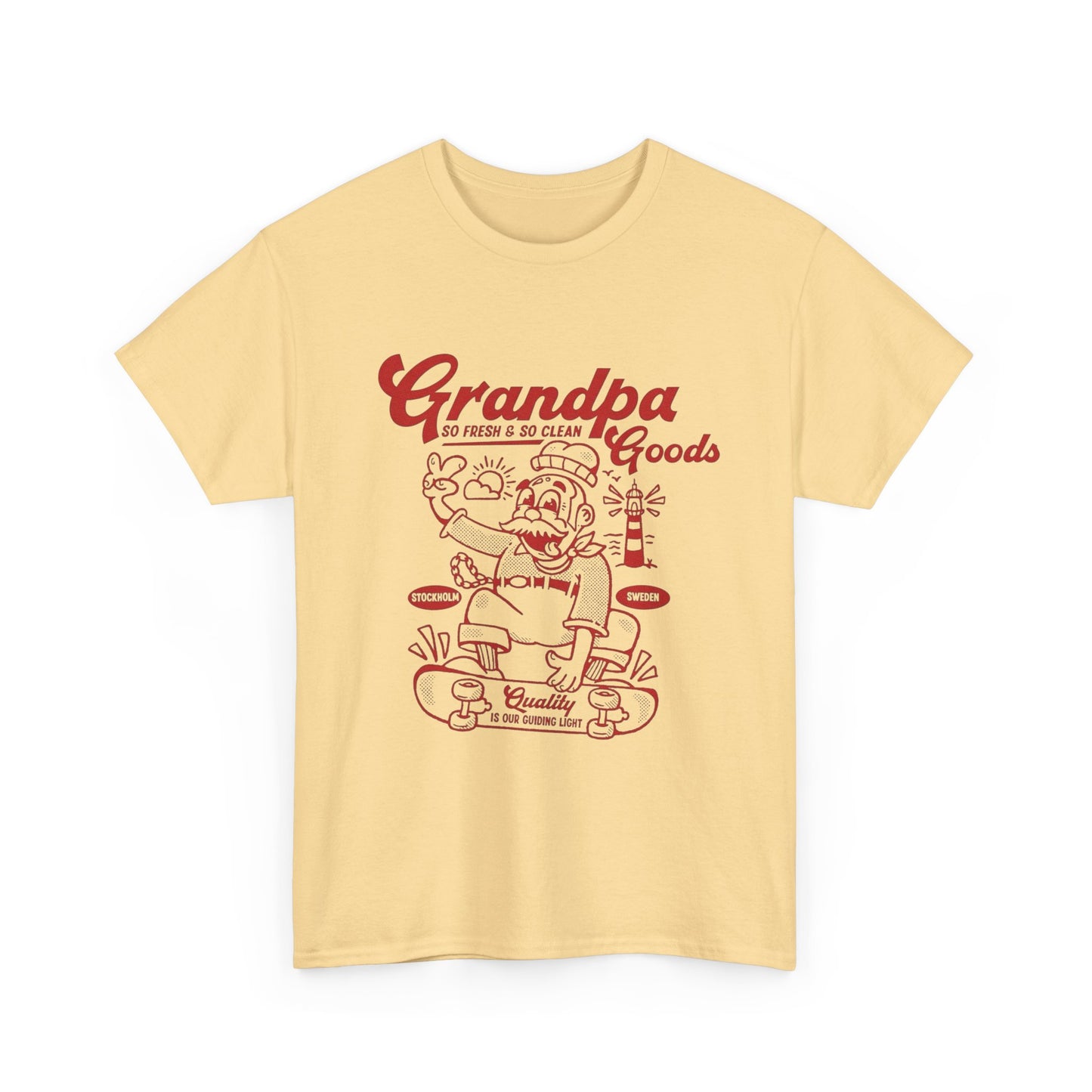 Grandpas Good Skateboards Graphic T Shirt Unisex Heavy Cotton Tee