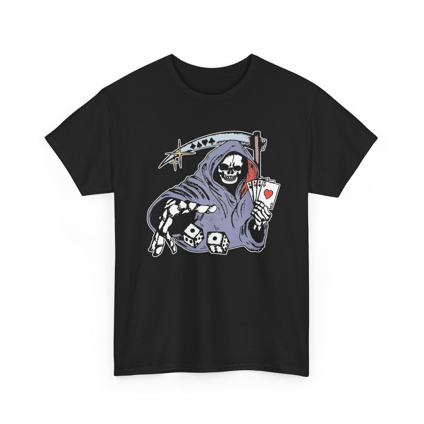 Grim Reaper Roll The Dice Graphic T Shirt NEW ADULT TEE VINTAGE