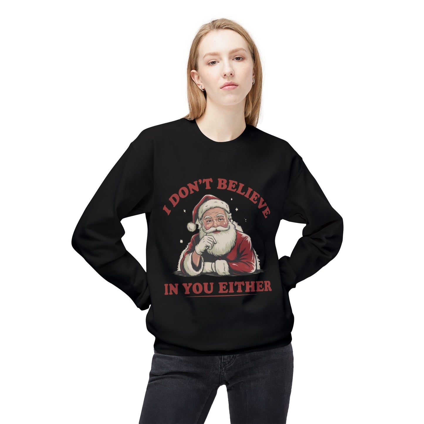 Funny Santa Jokes Sweater NEW Unisex Fleece Crewneck Sweatshirt