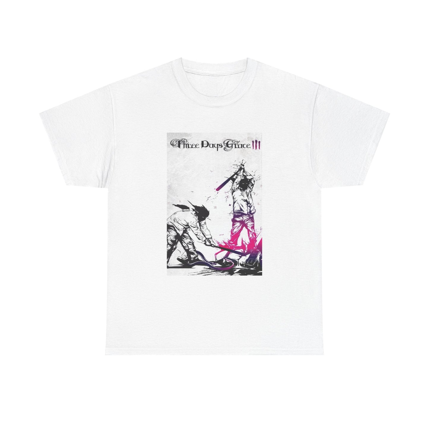 Three Days Grace Tshirt Retro Merch Album Cover Rock Unisex Heavy Cotton Tee 4