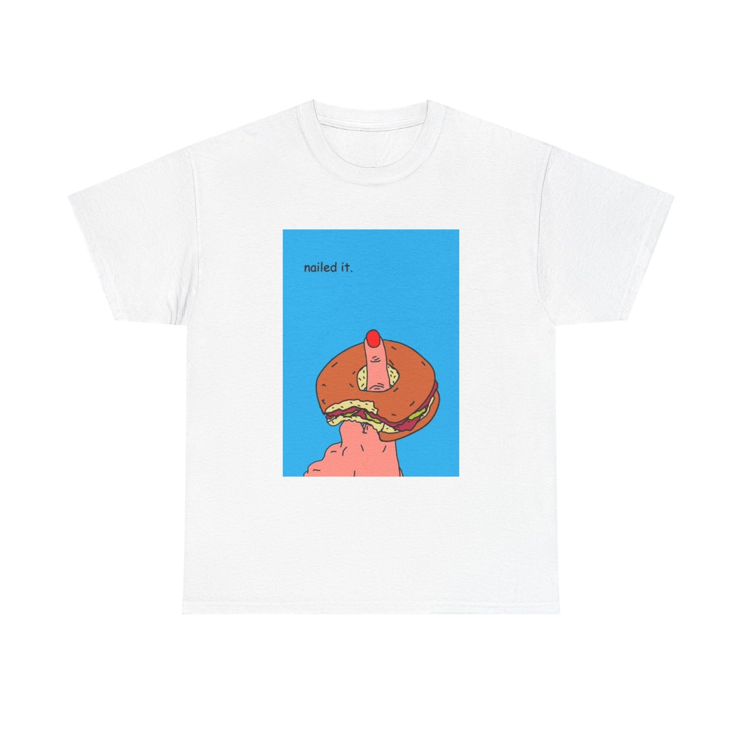 Nailed It Graphic T Shirt Funny Donut Vintage Art Unisex Heavy Cotton Tee