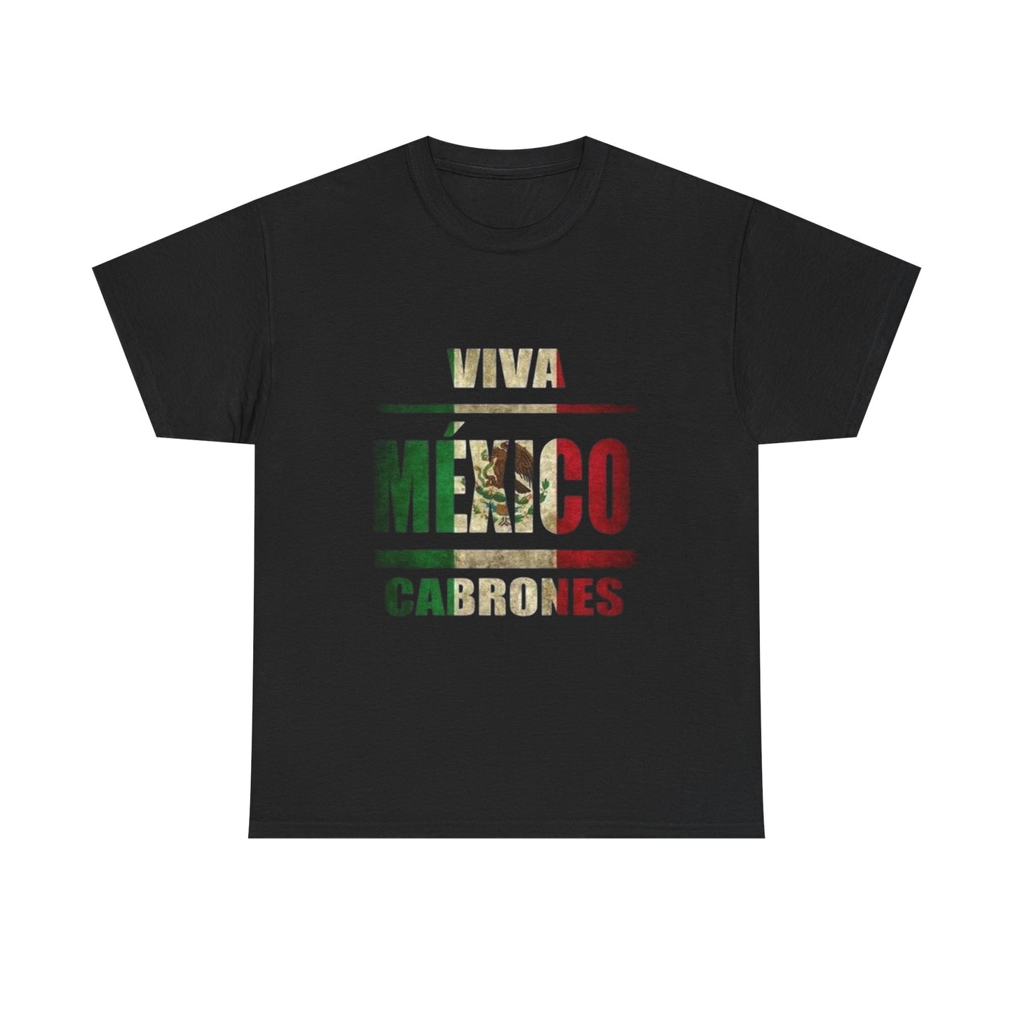 Viva Mexico Flag Graphic T Shirt NEW Unisex Heavy Cotton Tee