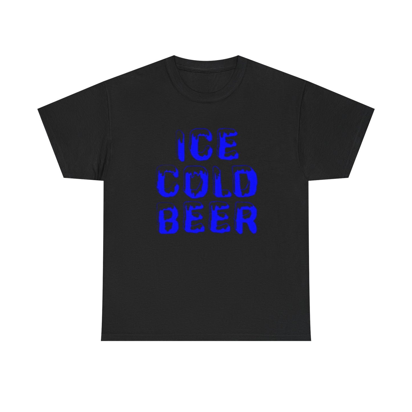 Ice Cold Beer Retro Graphic T Shirt ADULT Unisex Heavy Cotton Tee