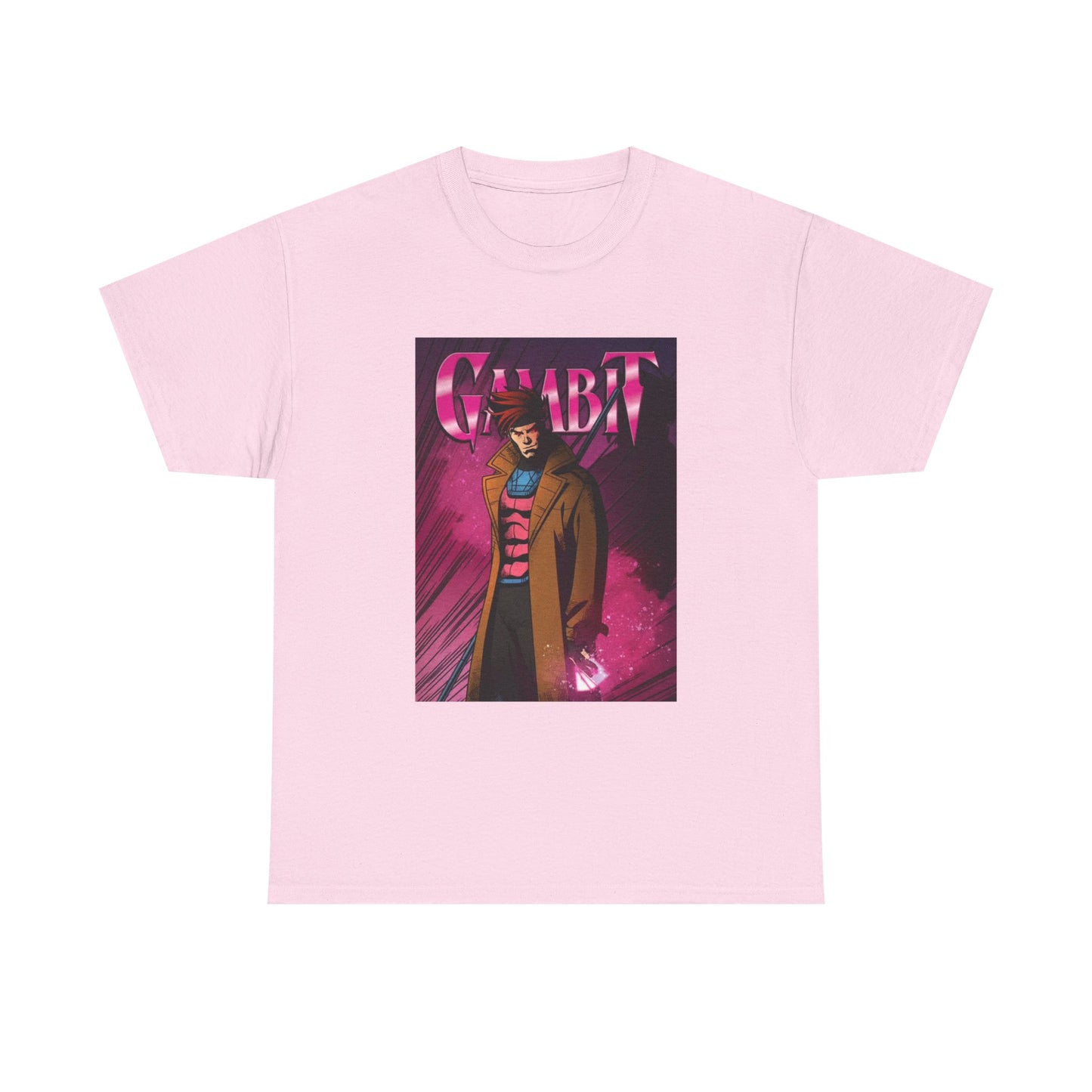 Gambit Tshirt Vintage Anime Cartoon Graphic Neon Unisex Heavy Cotton Tee