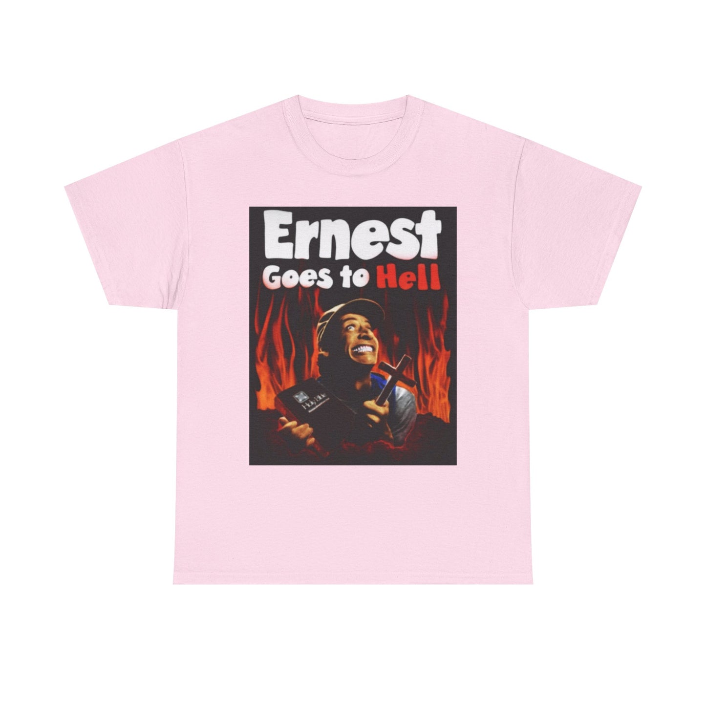 Ernest Goes To Hell Graphic T Shirt Funny Vintage Poster Unisex Heavy Cotton Tee