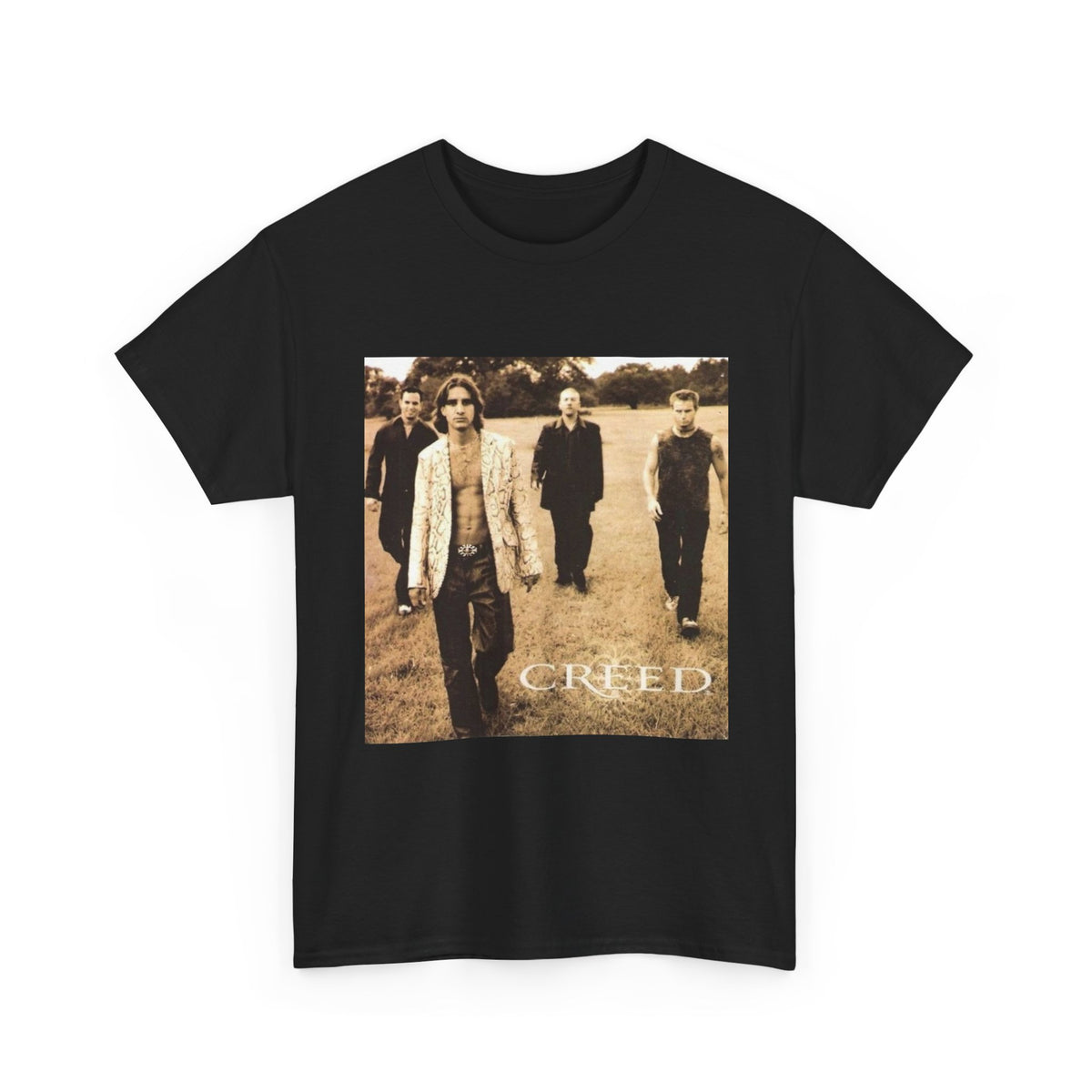 Creed Tshirt Vintage Rock Band Album Cover Garage Beers Unisex Heavy Cotton Tee