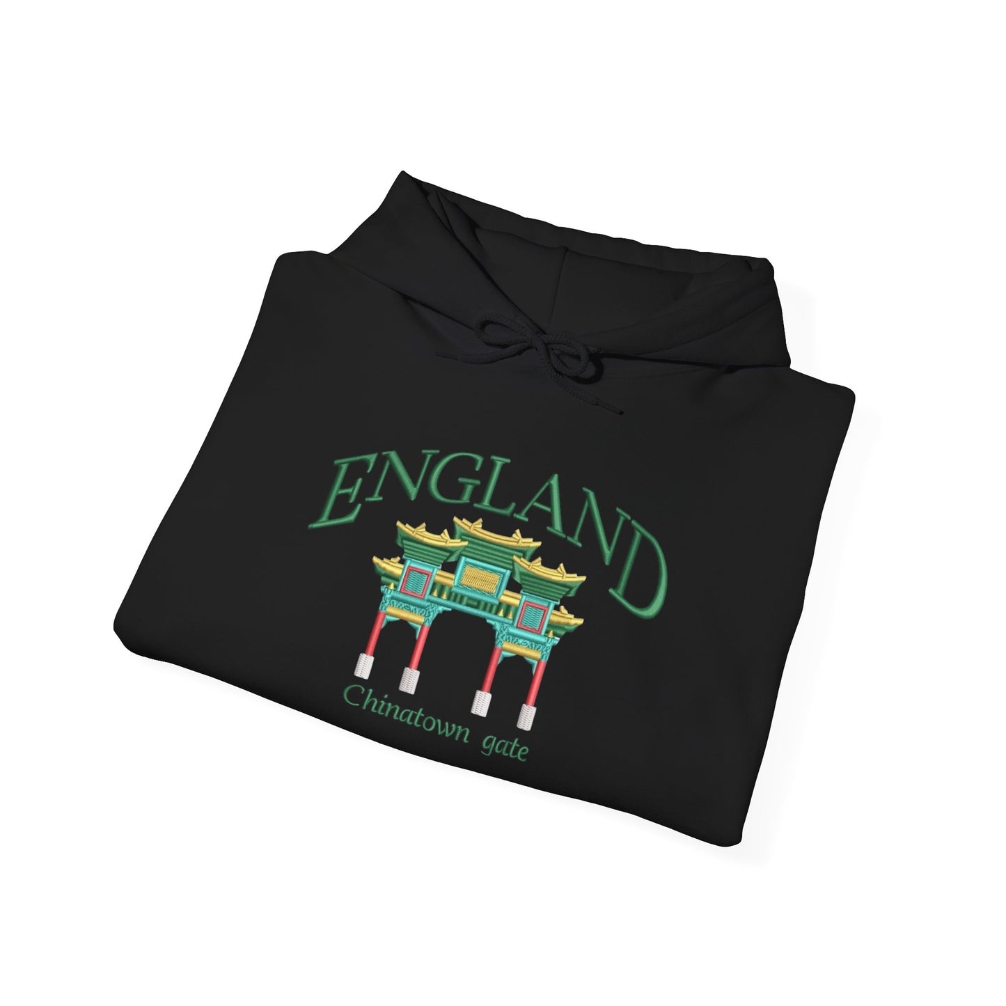 England China Town Gate Graphic Hoodie Heavy Blend Sweatshirt NEW