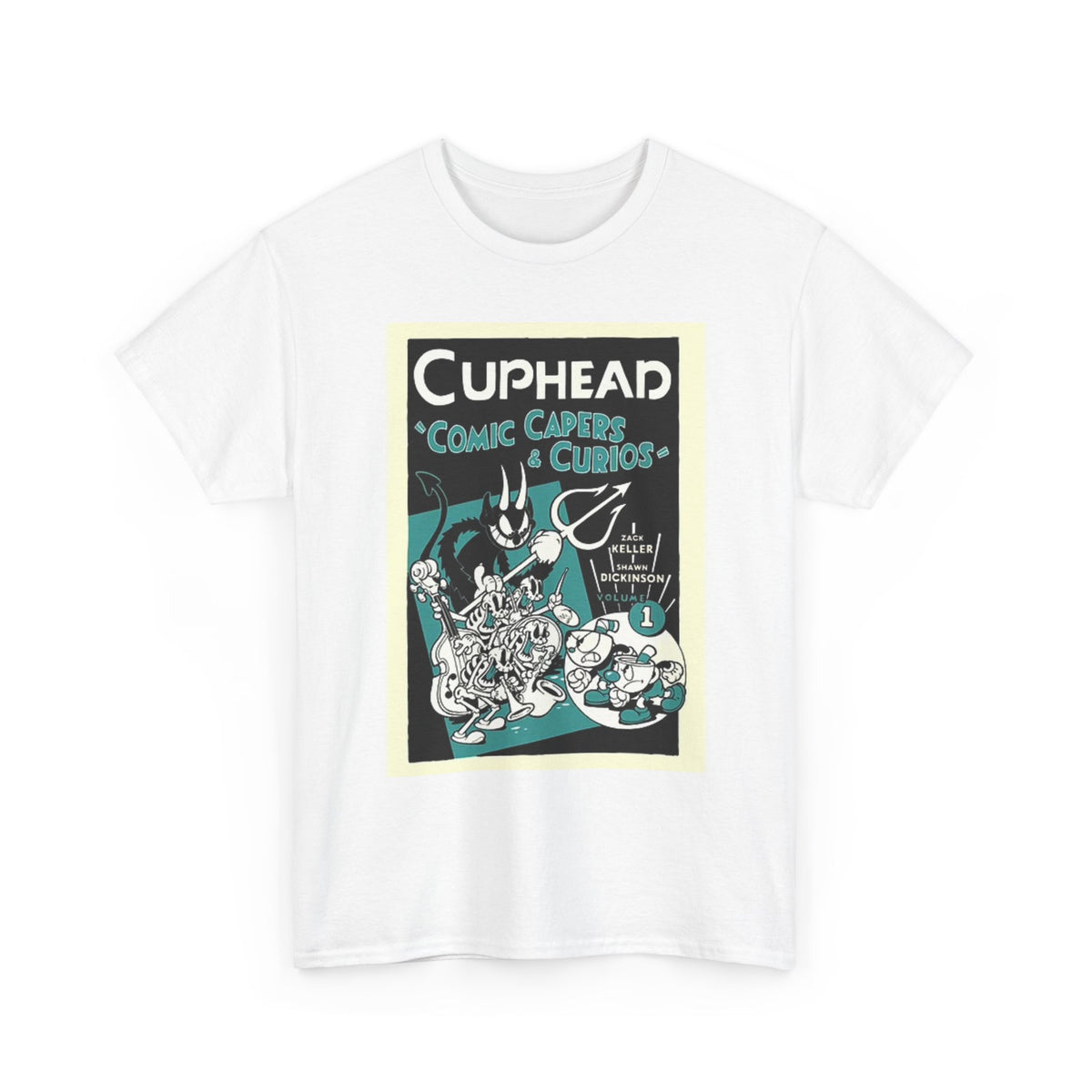 Cuphead Graphic T Shirt Vintage Comic Unisex Heavy Cotton Tee