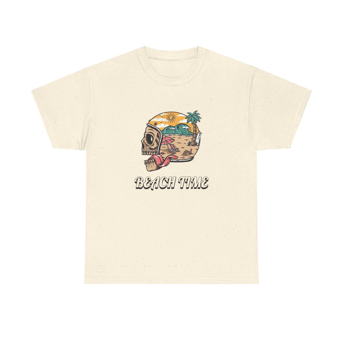 Beach Time Motorcycles T Shirt Graphic Unisex Heavy Cotton Tee NEW GIFT