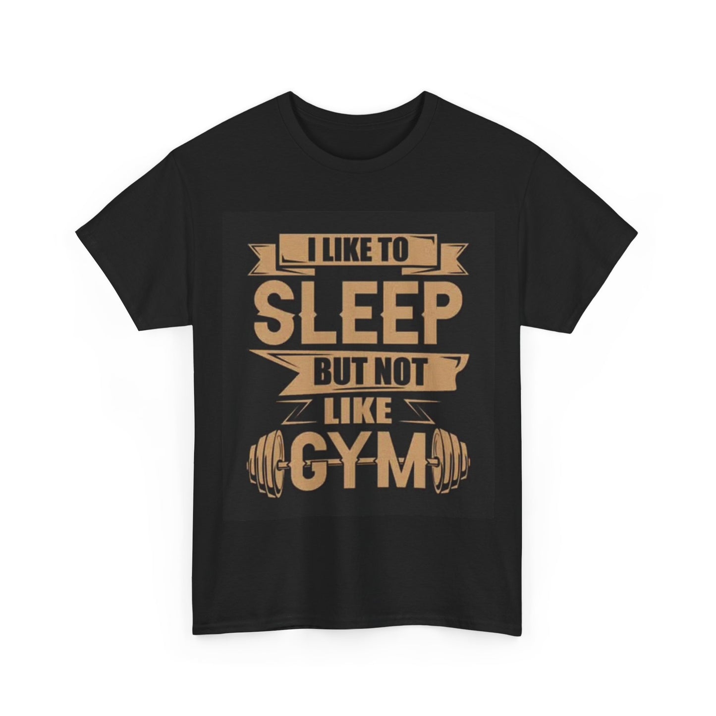 Sleep In The Gym Shirt Gym Rat Graphic Funny Unisex Heavy Cotton Tee