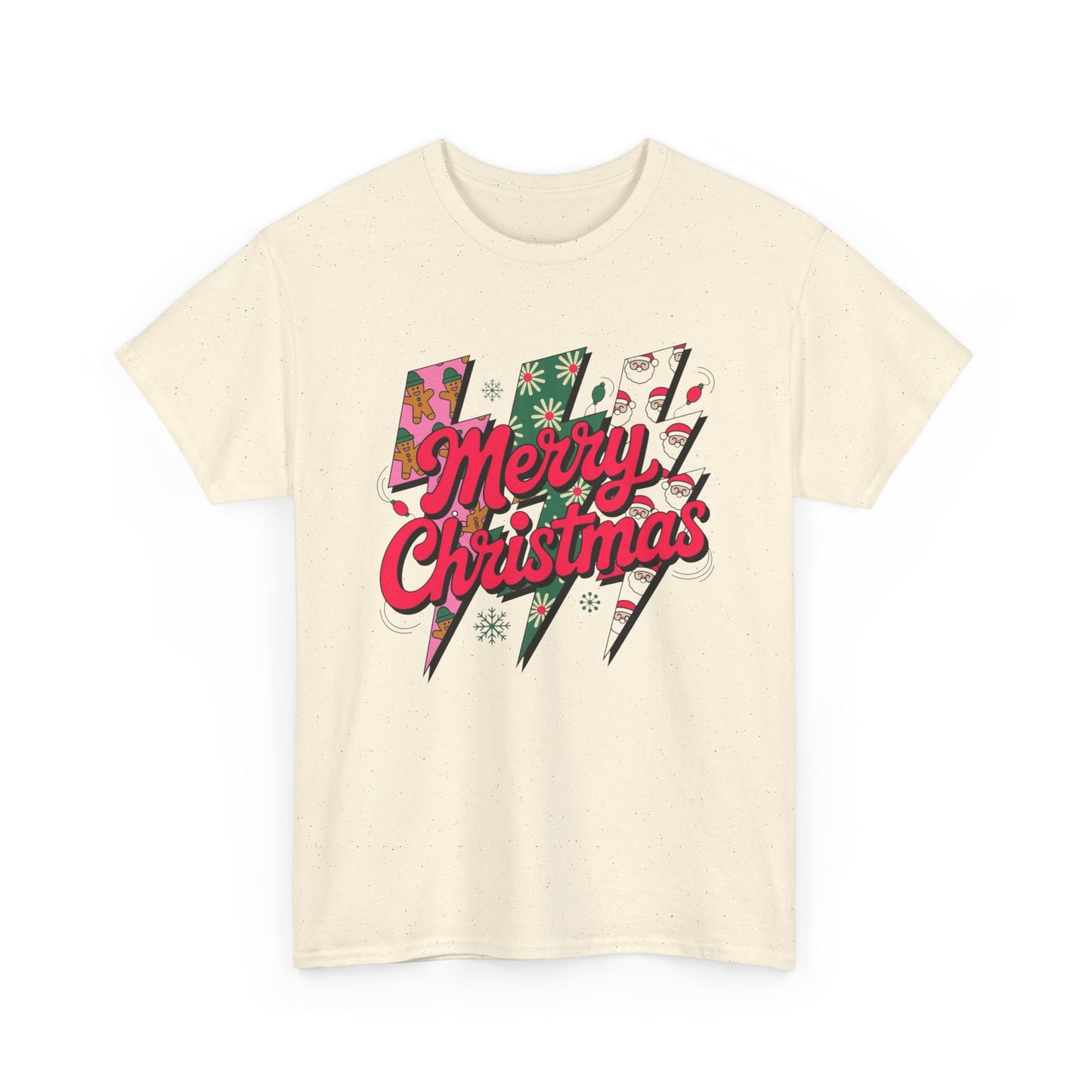 Christmas Lighting Bolts Graphic T Shirt NEW ADULT