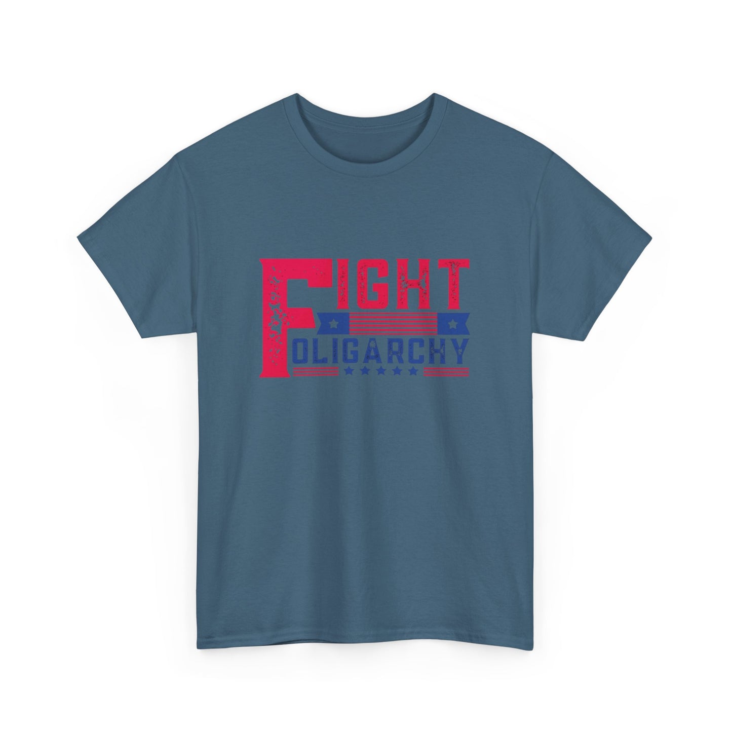 Fight Oligarchy Tour AOC Sanders Graphic T Shirt Unisex Heavy Cotton Tee