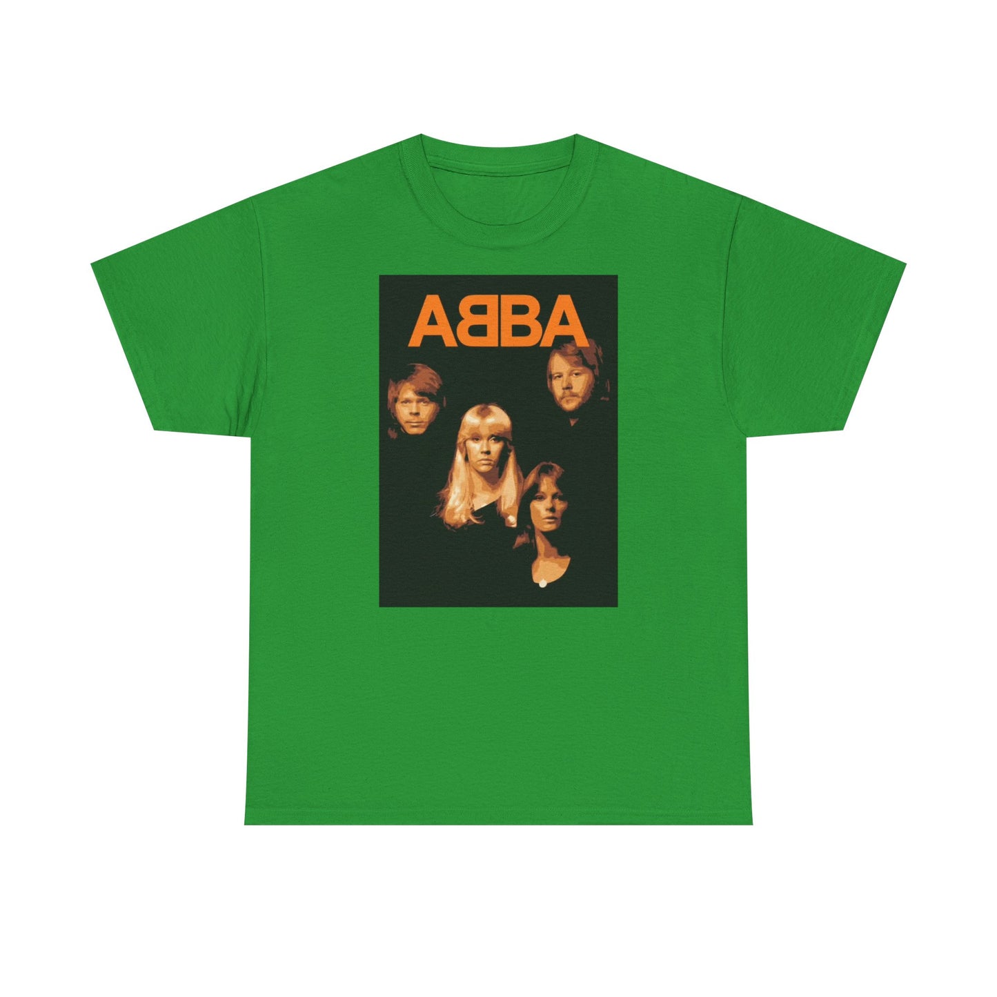 Abba T-shirt vintage retro neon lights classic music Unisex Heavy Cotton Tee