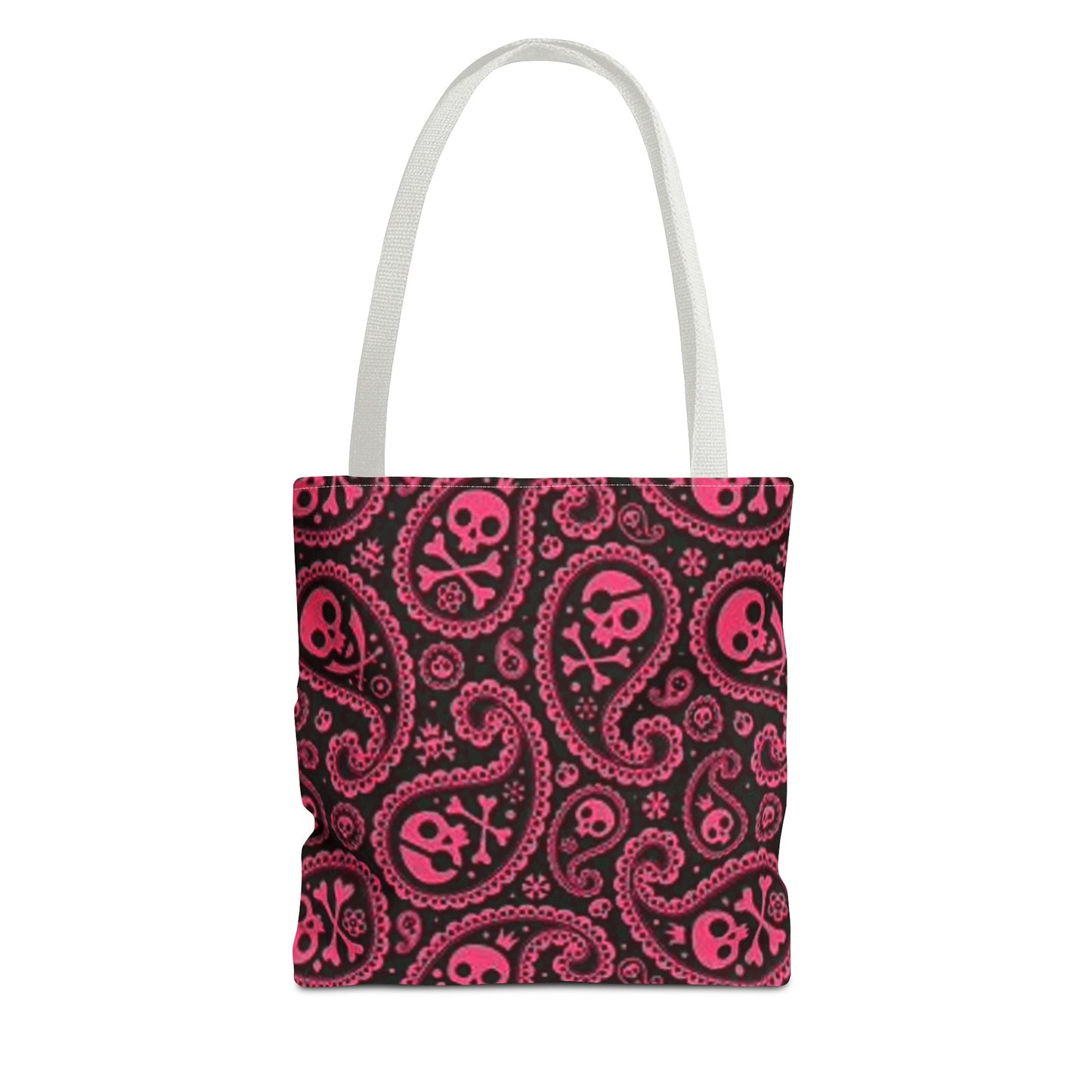 Pink Paisley Skulls Multi Color BRAND NEW MODERN Tote Bag (AOP)