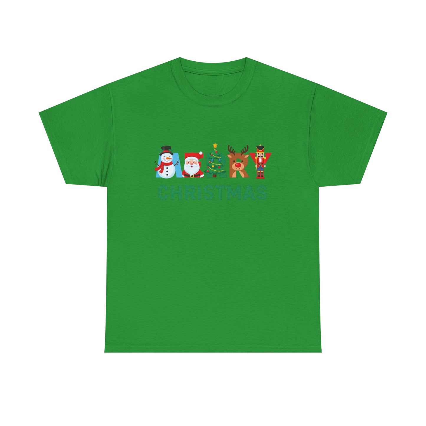 Merry Christmas Characters Graphic T Shirt NEW Unisex Heavy Cotton Tee