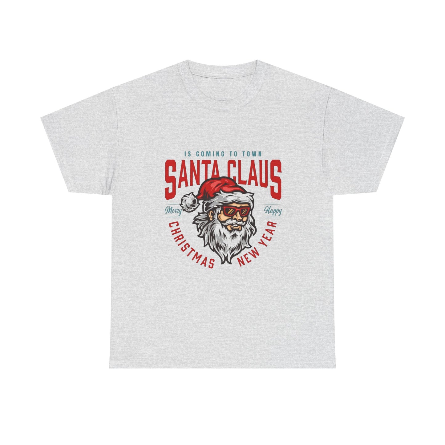 Santa Clause Merry Christmas Graphic T Shirt Unisex Heavy Cotton Tee