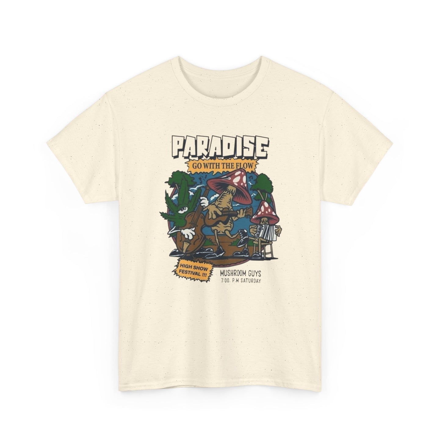 Mushroom Paradise T Shirt Graphic Unisex Heavy Cotton Tee NEW GIFT