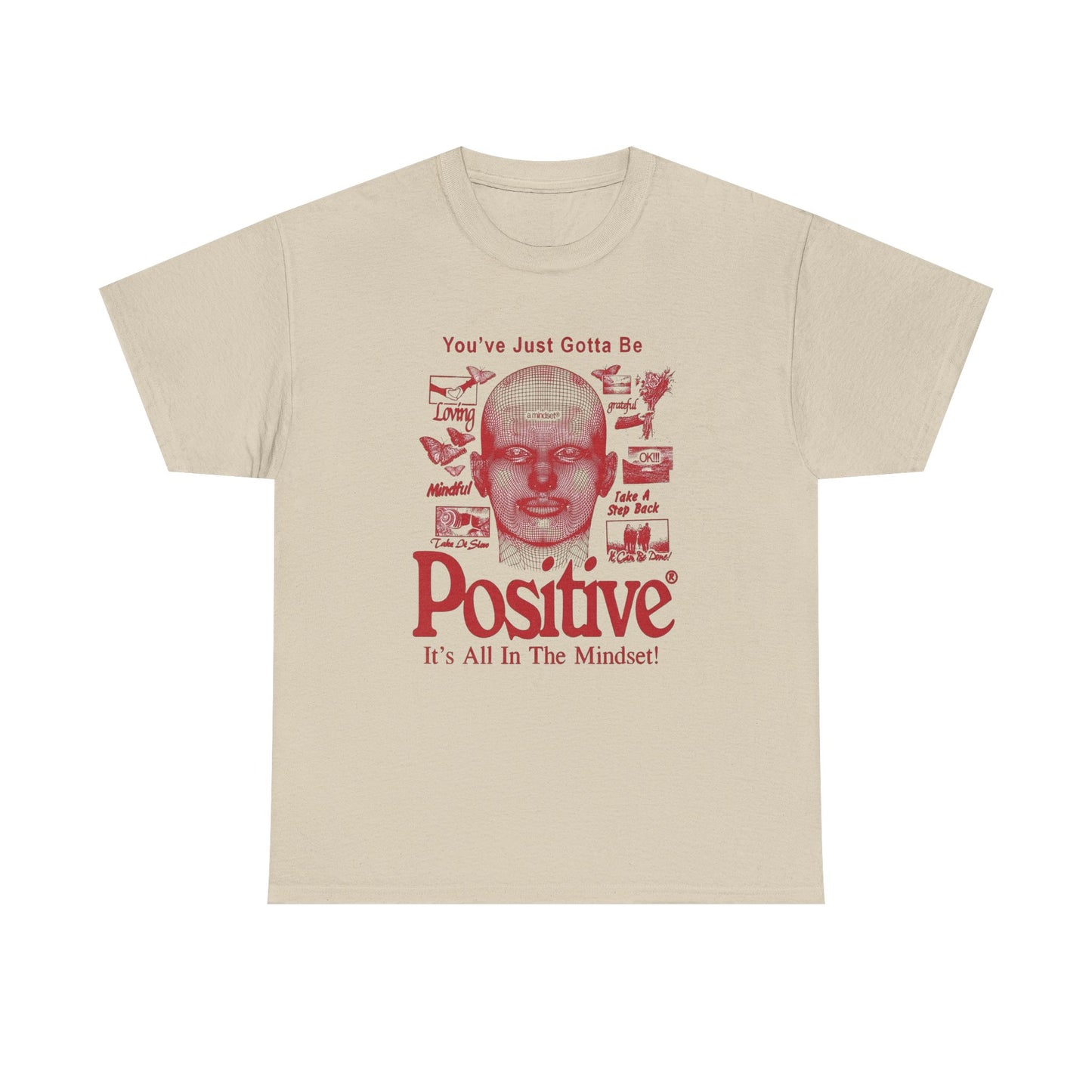 Positive Mindset Graphic T Shirt NEW Adult Unisex Heavy Cotton Tee