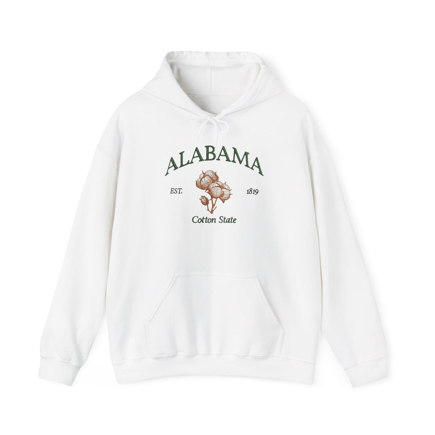 Alabama The Cotton State Graphic Hoodie Heavy Blend Sweatshirt NEW