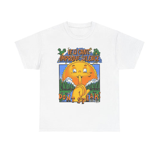 Stay Silent T-Shirt NEW Gift Unisex Heavy Cotton Tee