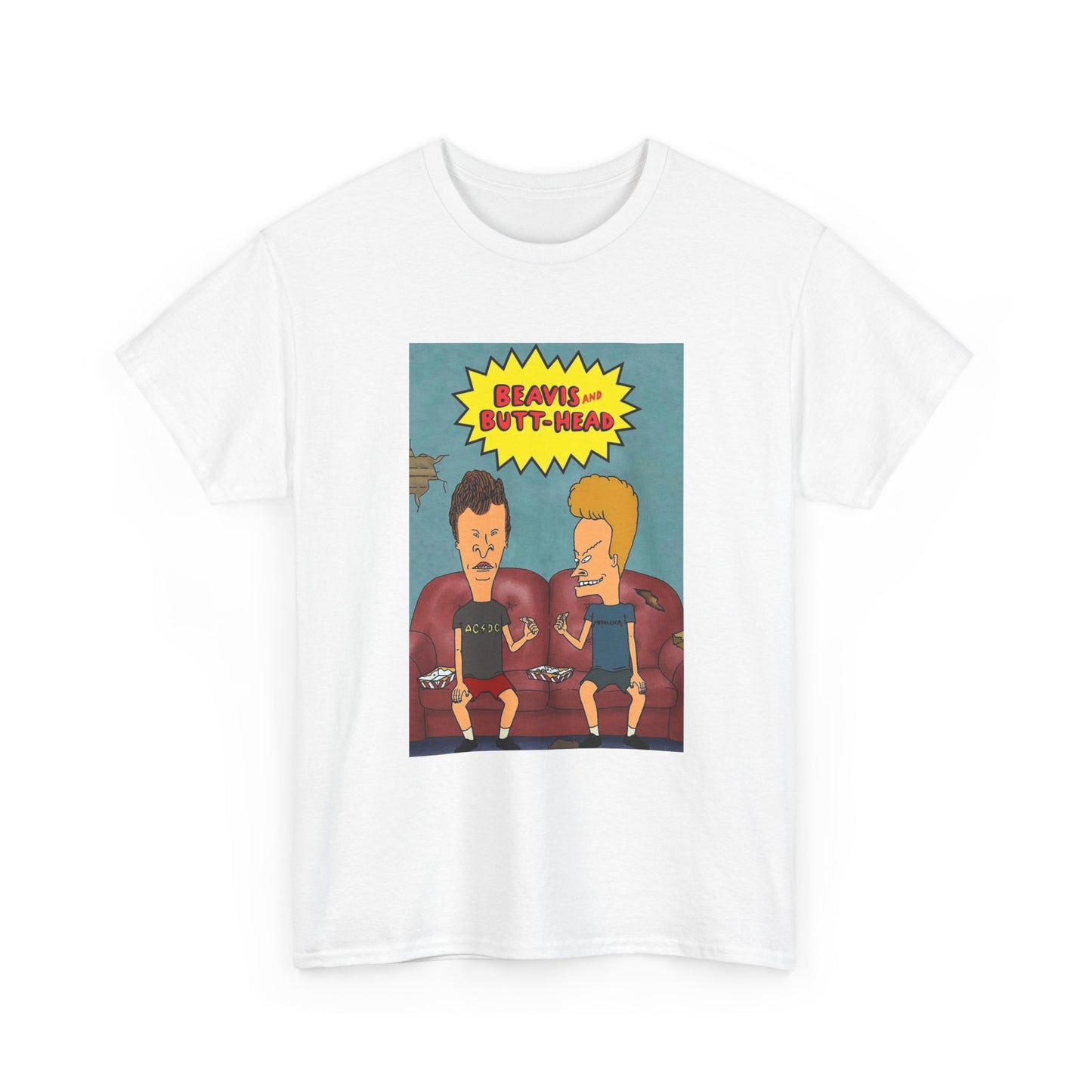 Beavis And Butthead Tshirt Retro Cartoon Tv Series Comedy Unisex Heavy Cotton