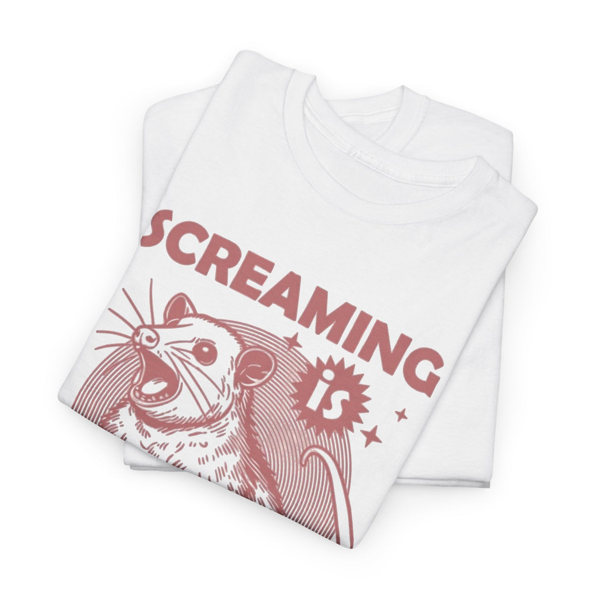 Screaming Self Care Rat T-Shirt Men's Graphic Tee