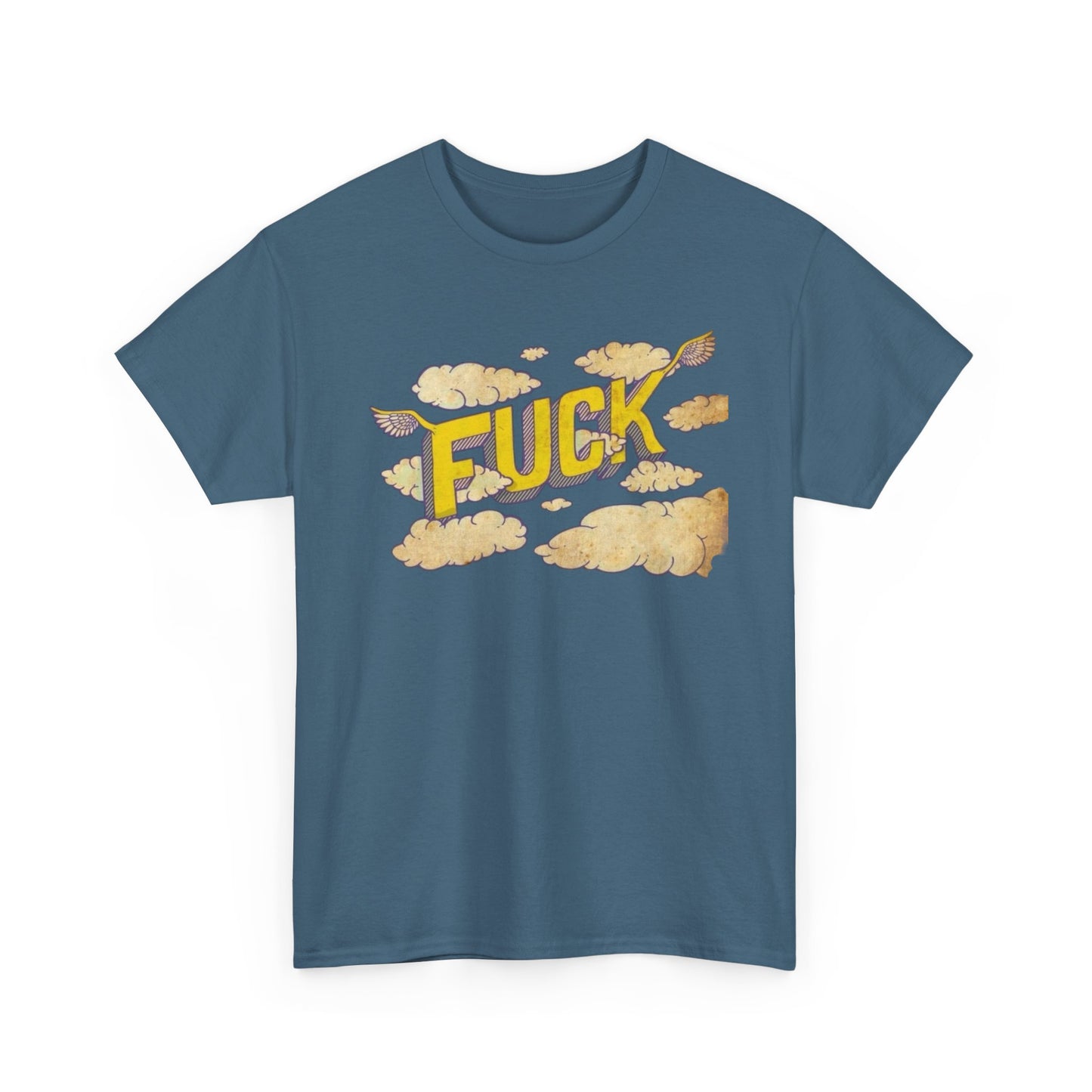 F Word Funny Clouds T-Shirt NEW Gift Unisex Heavy Cotton Tee