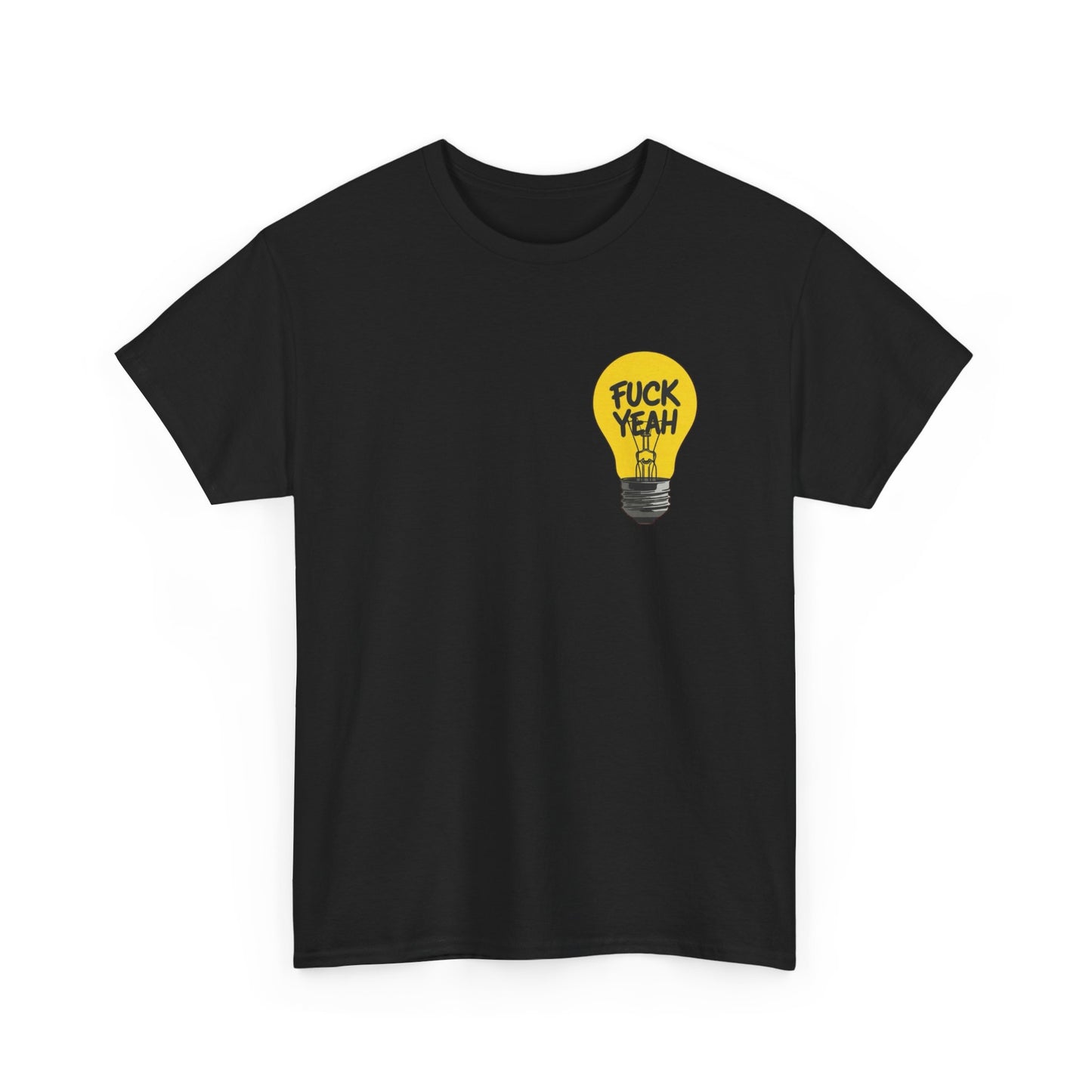 hell yeah Funny Light Bulb Graphic T Shirt Unisex Heavy Cotton Tee