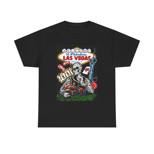 Welcome To Las Vegas Graphic T Shirt Vintage Casino Unisex Heavy Cotton Tee