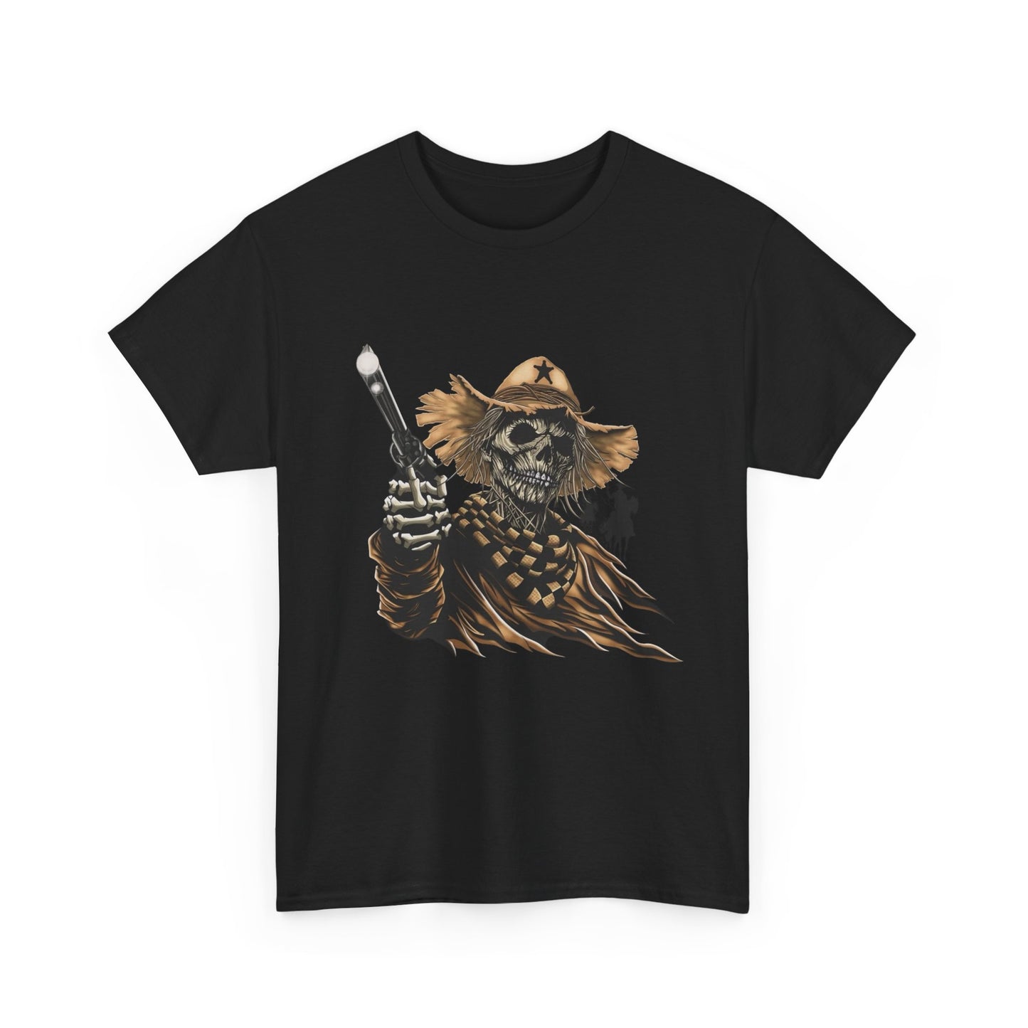 Outlaw Skeleton Cowboy Graphic T Shirt Unisex Heavy Cotton Tee NEW Gift