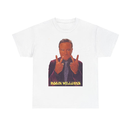 Robin Williams Graphic T Shirt Vintage Comedian Retro Unisex Heavy Cotton Tee