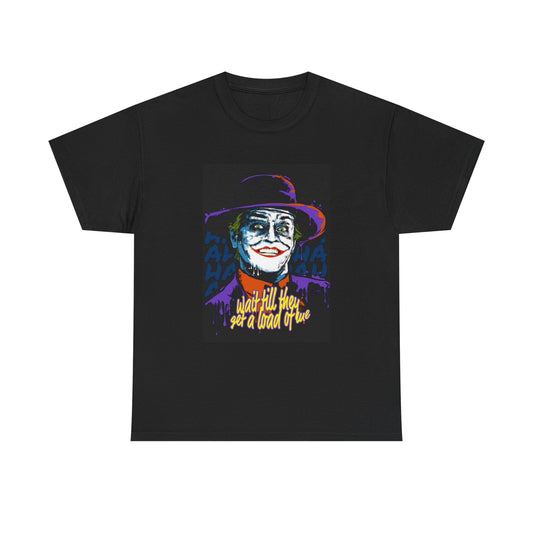 Joker Tshirt Vintage Jack Neon Painting Batman Unisex Heavy Cotton Tee