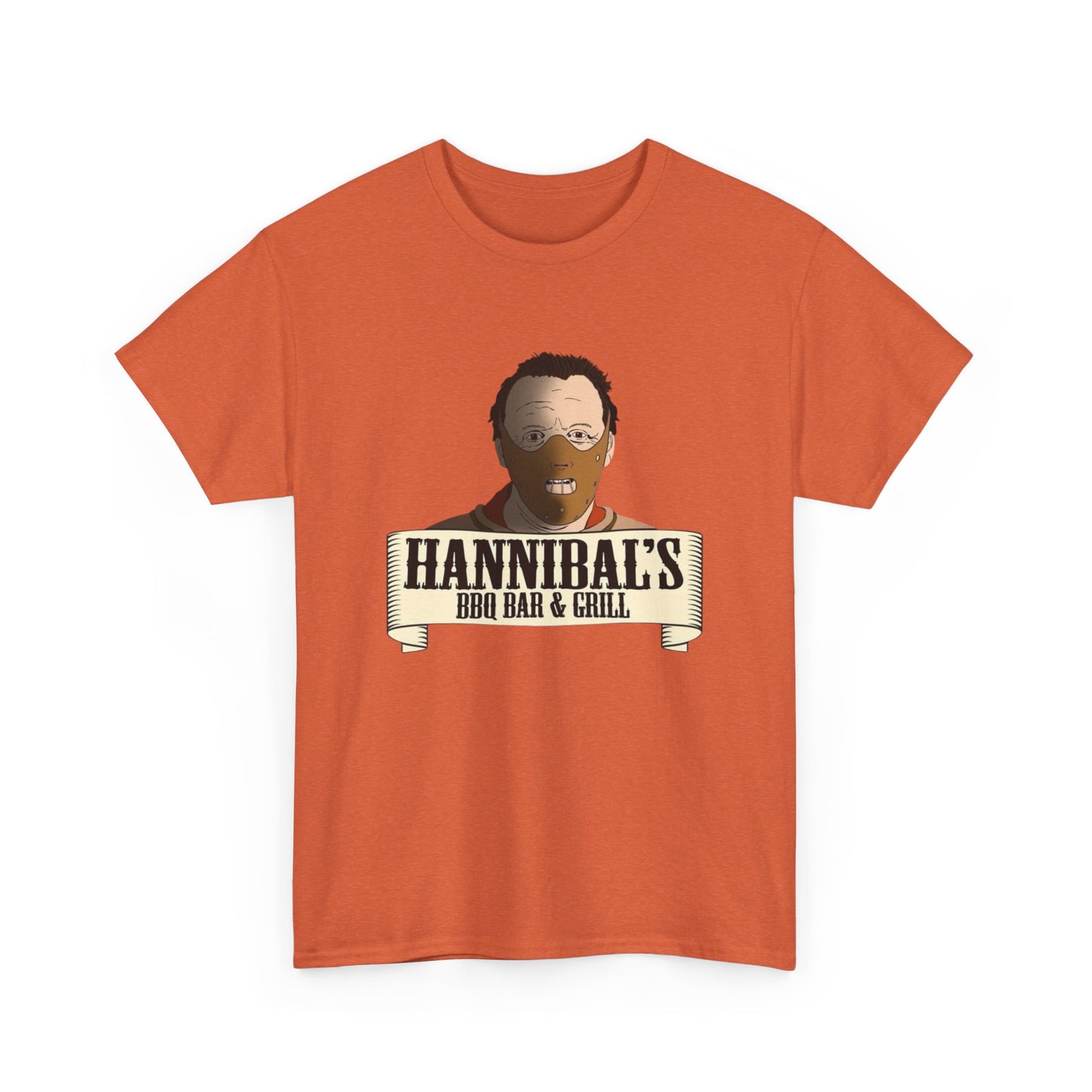 Hannibal Lecter Funny Graphic T Shirt NEW Unisex Heavy Cotton Tee