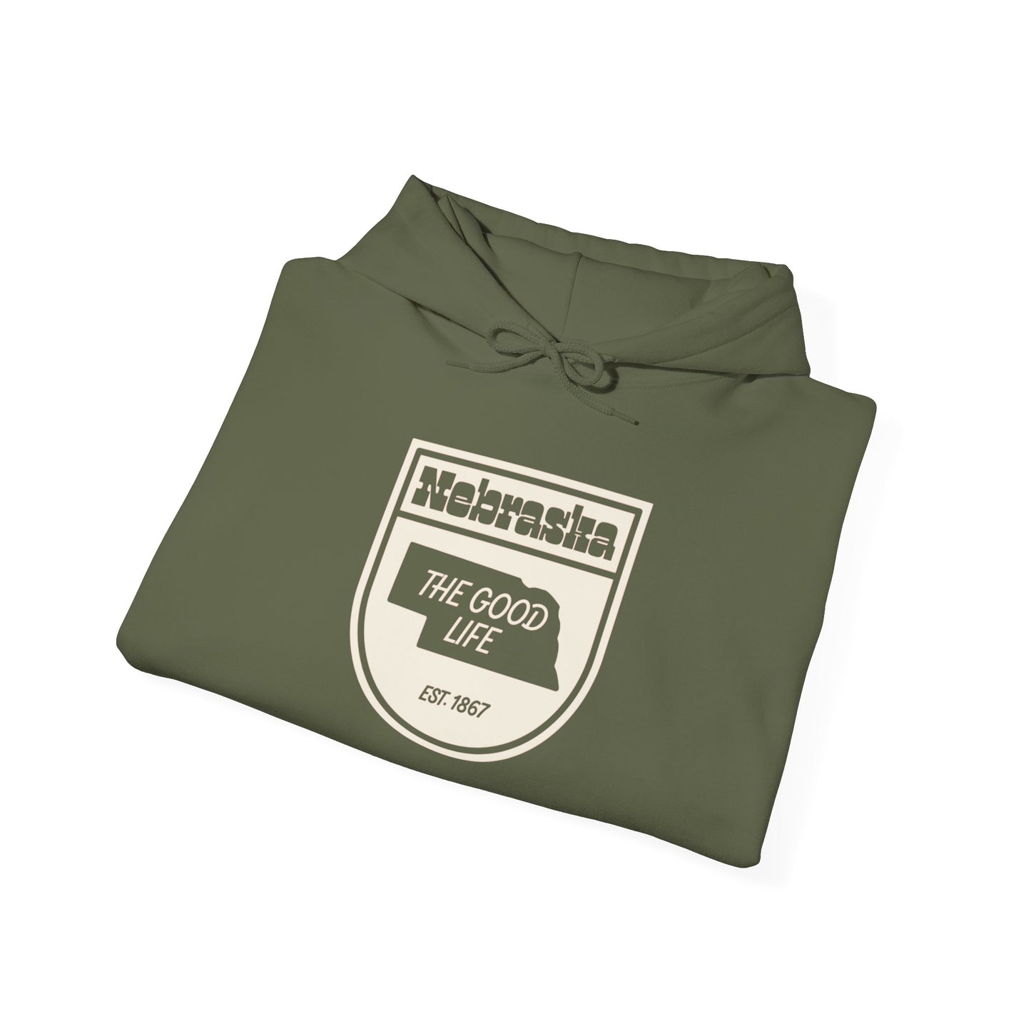 Nebraska The Good Life Hoodie NEW ADULT Unisex Hooded Sweatshirt