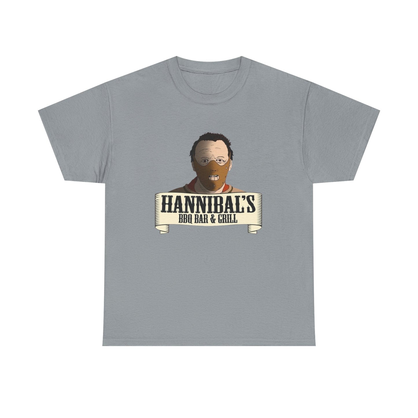Hannibal Lecter Funny Graphic T Shirt NEW Unisex Heavy Cotton Tee