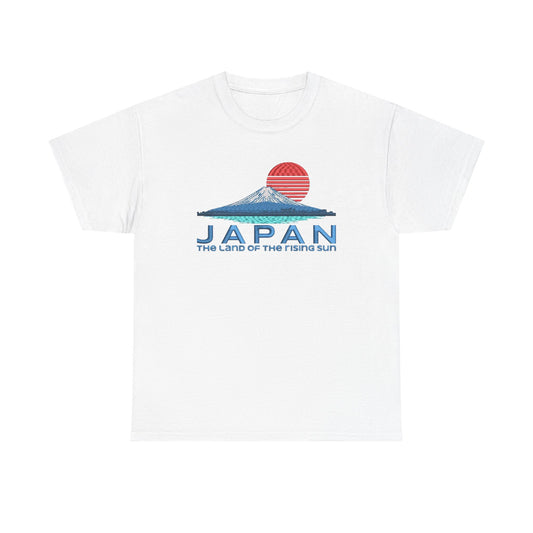 Japan Land Of The Rising Sun Graphic T Shirt NEW Unisex Heavy Cotton Tee