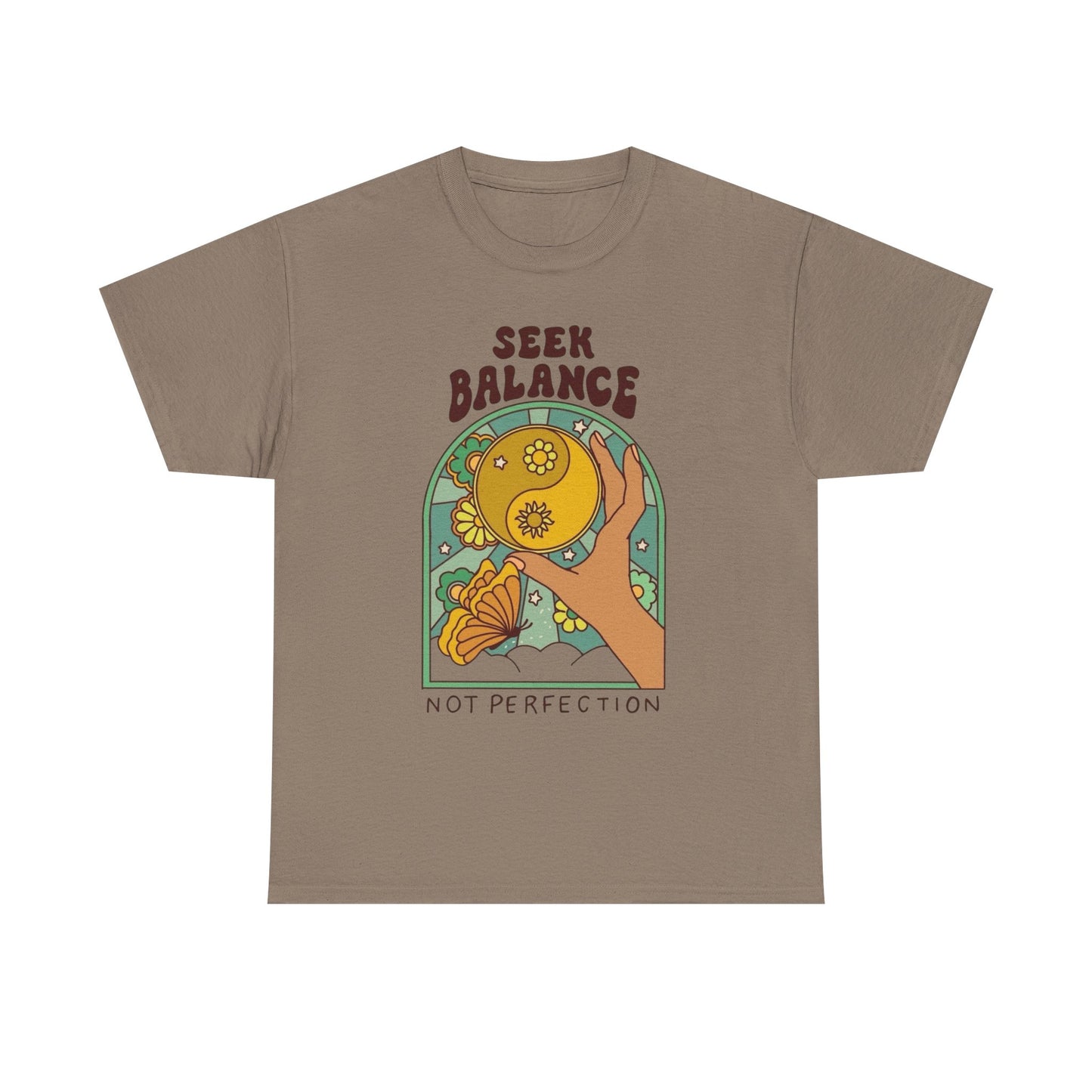 Seek Balance Not Perfection T Shirt Unisex Heavy Cotton Tee