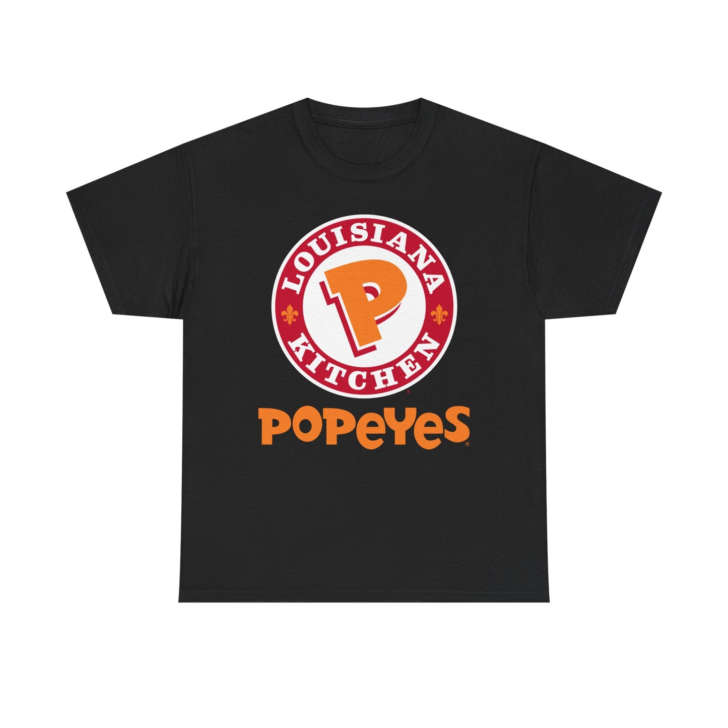 Popeyes Fried Chicken Graphic T Shirt Funny Retro Unisex Heavy Cotton Tee