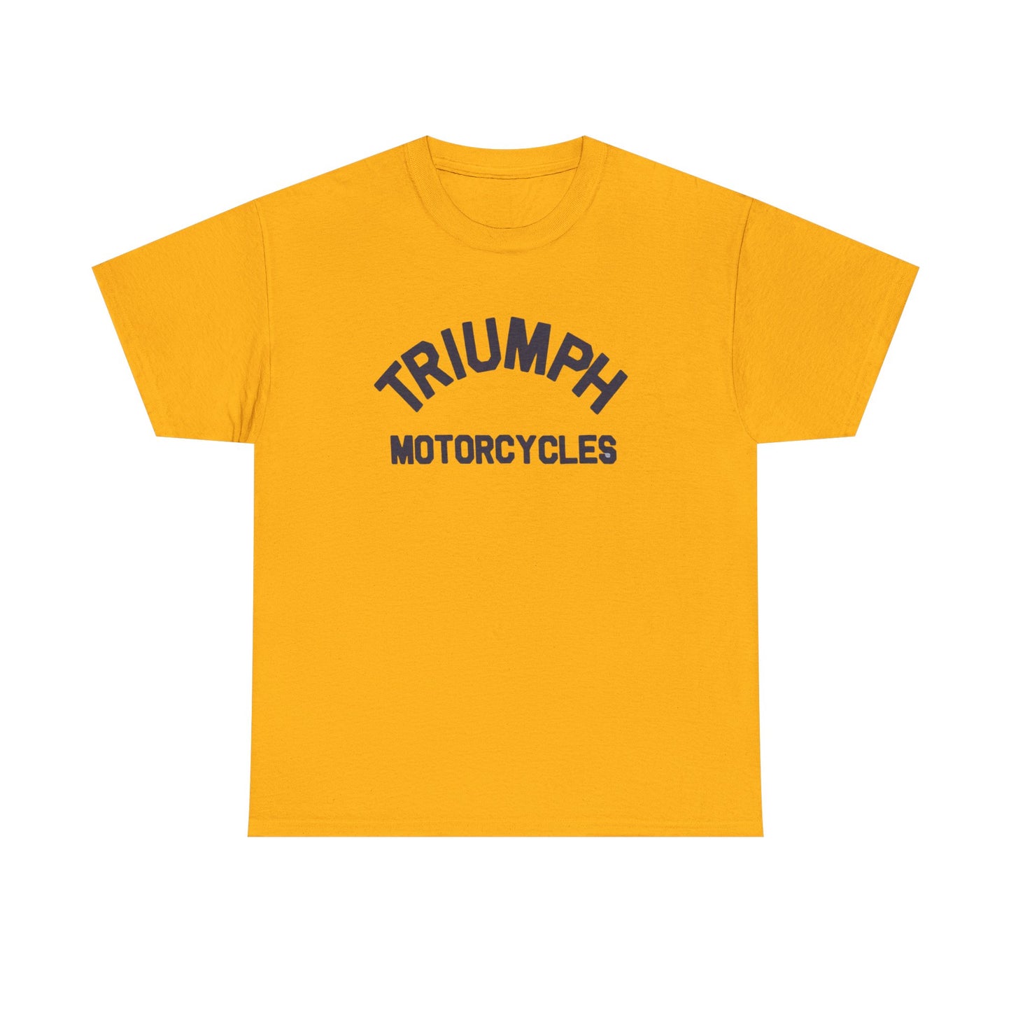 Triumph Motorcycles Tshirt Vintage Logo Classic Fit Unisex Heavy Cotton Tee