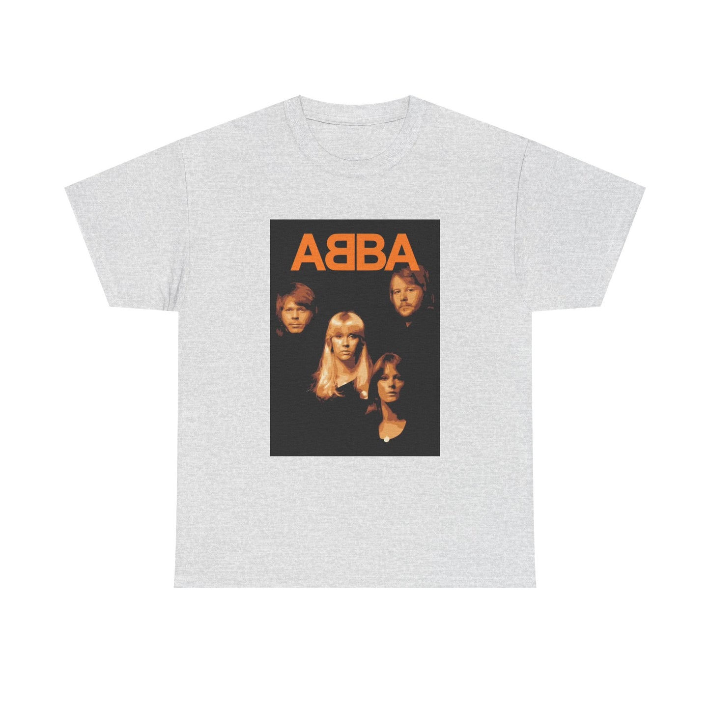 Abba T-shirt vintage retro neon lights classic music Unisex Heavy Cotton Tee