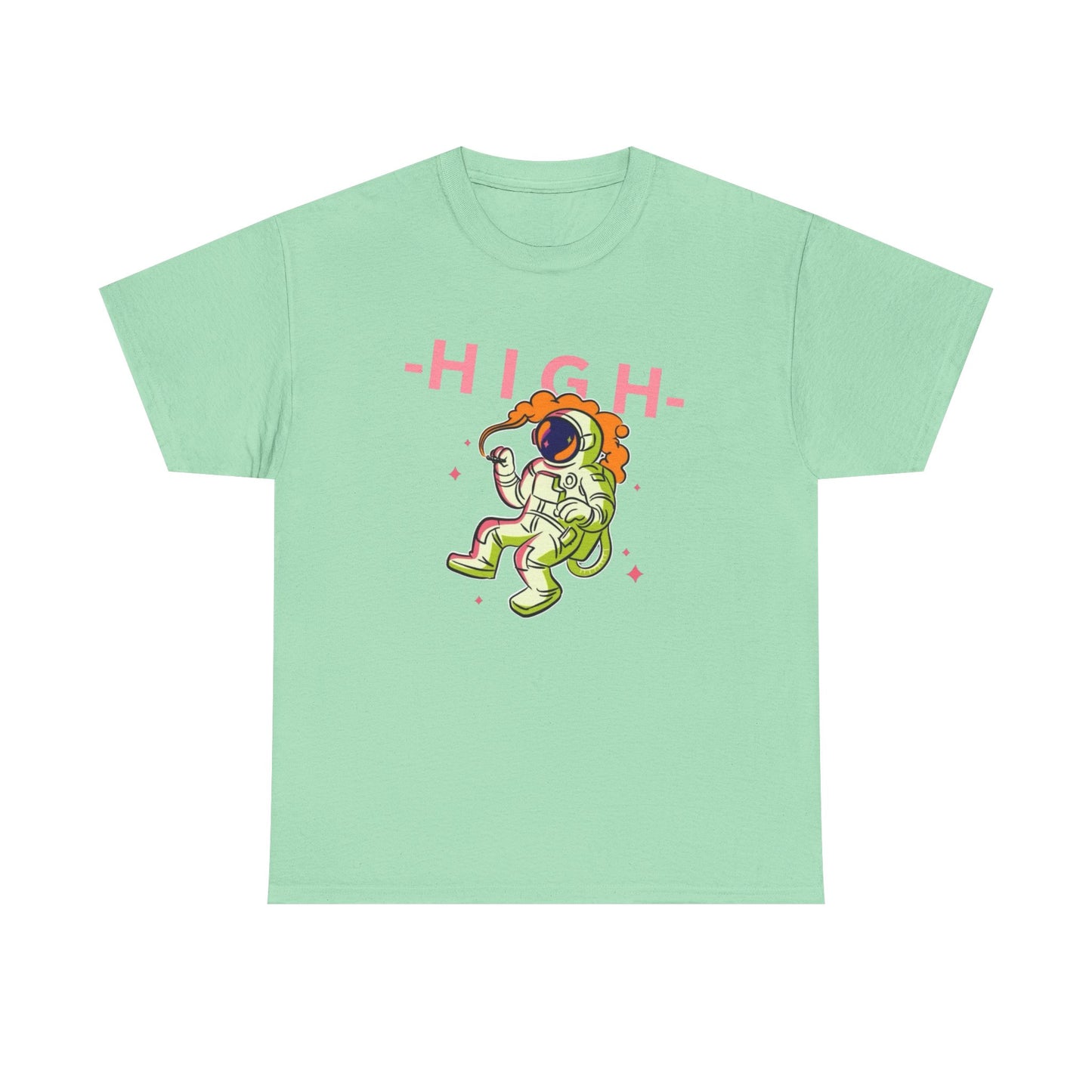 High In Space Graphic T Shirt NEW Adult Unisex Heavy Cotton Tee