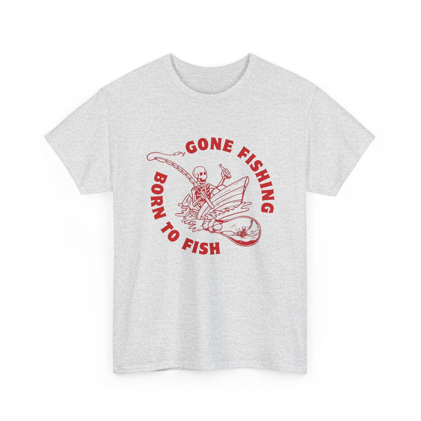 Born To Fish Gone Fishing Graphic T Shirt Unisex Cotton Tee Gift NEW