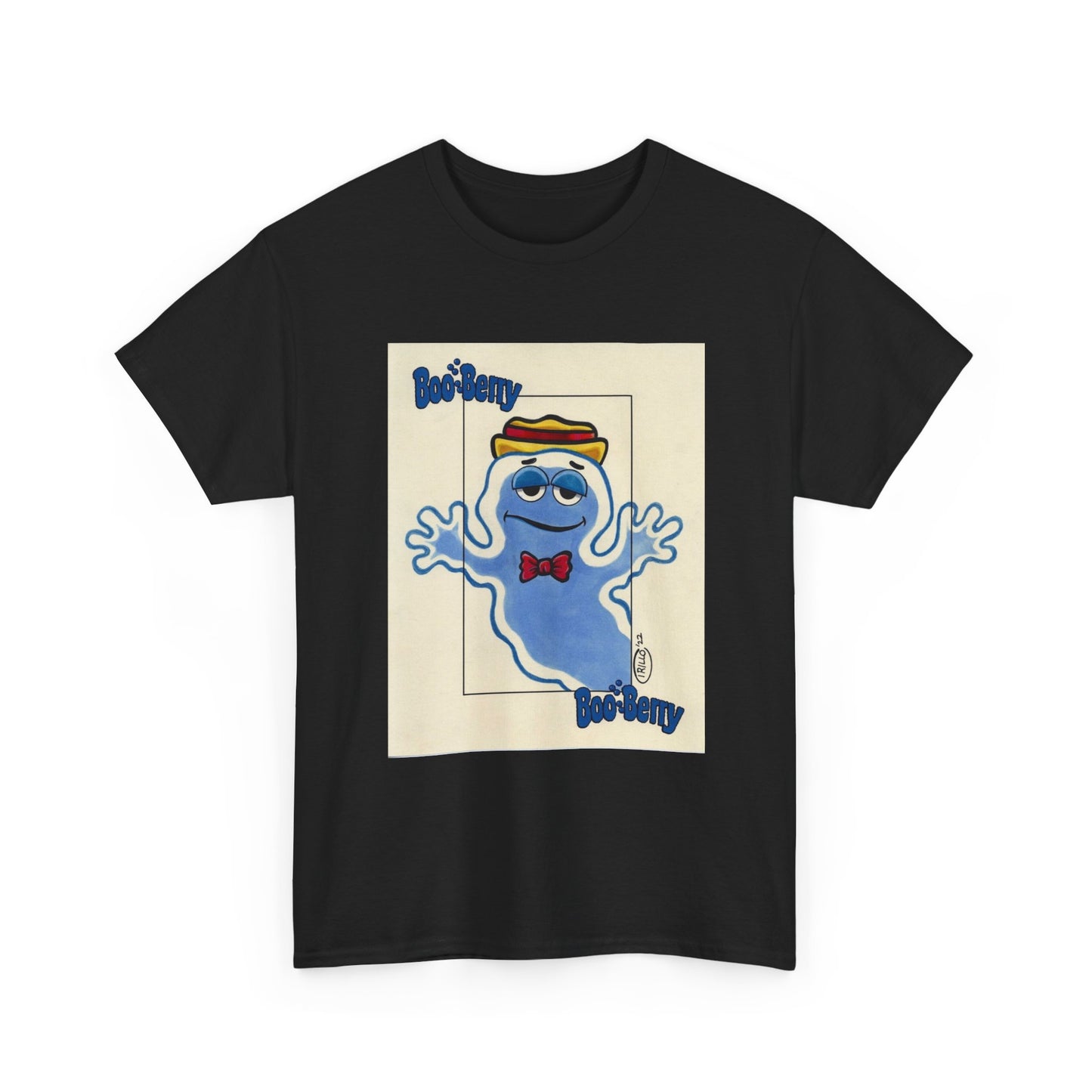 Boo Berry Tshirt Vintage Poster Cereal Retro Unisex Heavy Cotton Tee