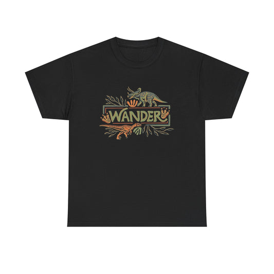 Live To Wander Dinosaur Land Graphic T Shirt NEW Adult Tee