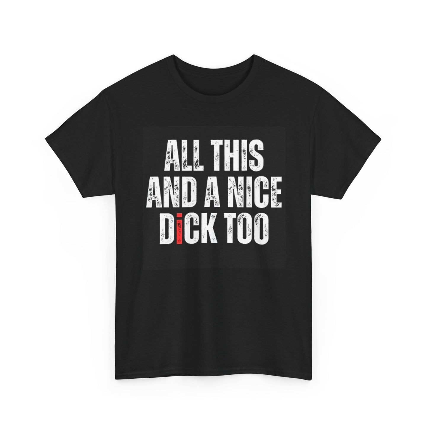 All This And A Nice Dick Too Funny Graphic T Shirt Sex Unisex Heavy Cotton Tee