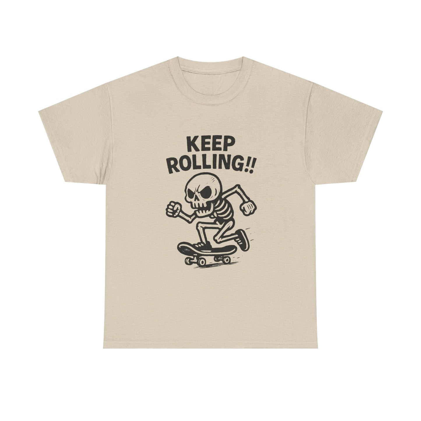 Keeping Rolling Skateboarding SB Graphic T-Shirt Comfy Cotton Tee Brand NEW