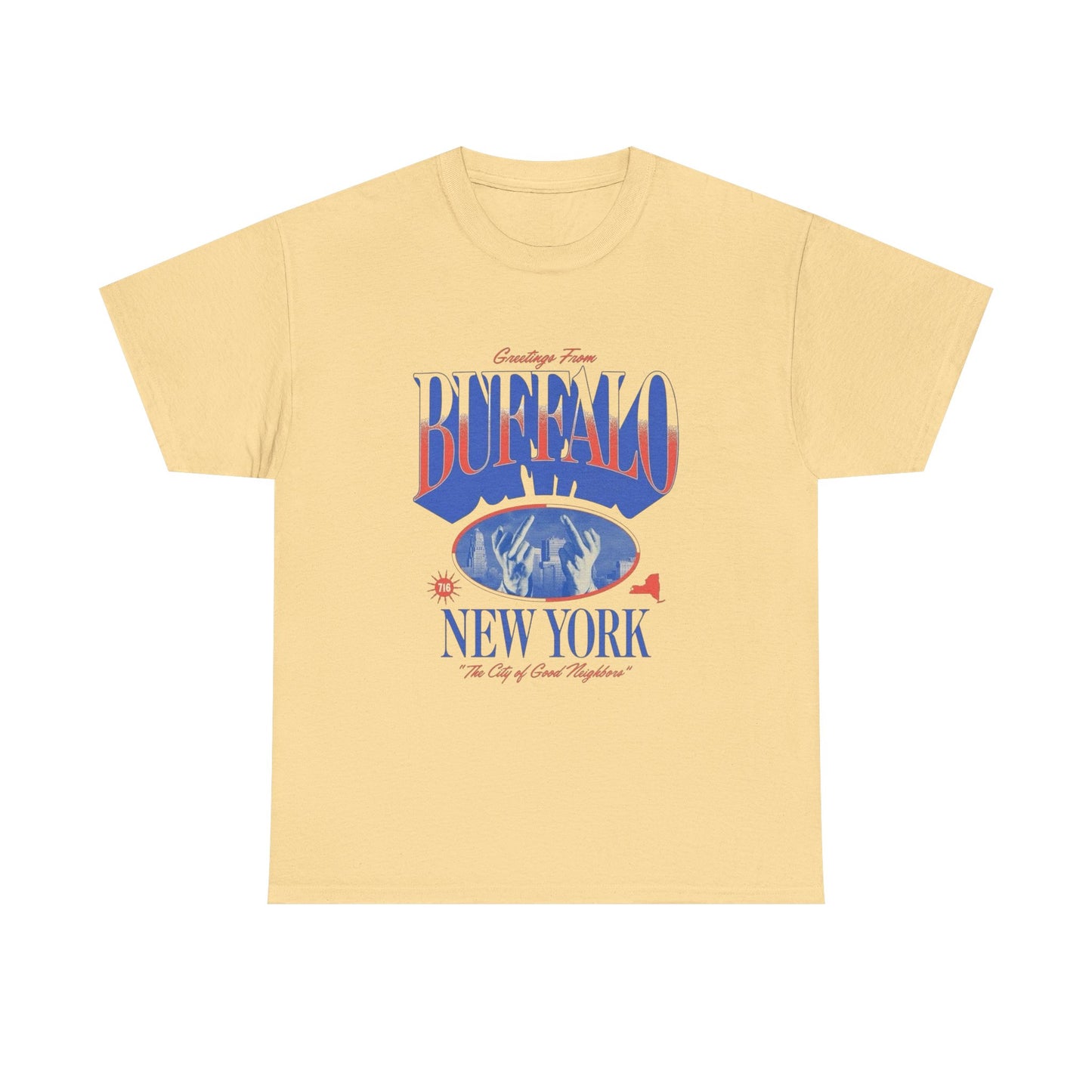 Greetings From Buffalo Football Graphic T Shirt Unisex Adults NEW