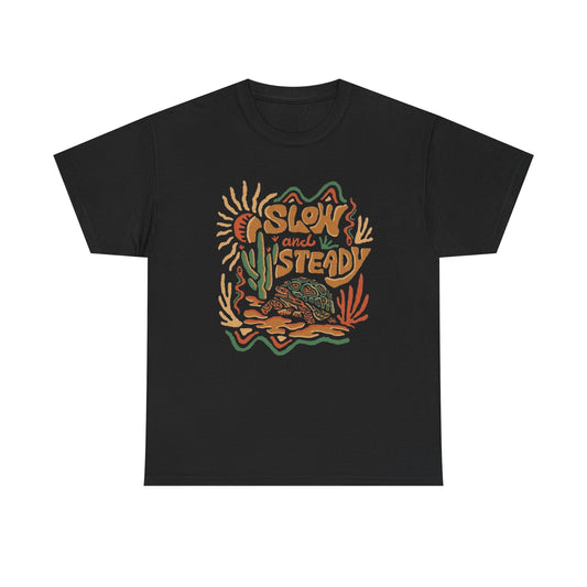 Slow And Steady Graphic T Shirt Unisex Heavy Cotton Tee