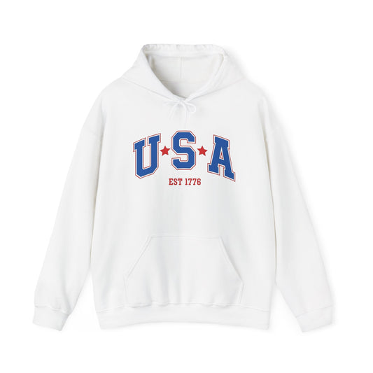 USA American Flag 1776 Graphic Hoodie Heavy Blend™ NEW Sweatshirt