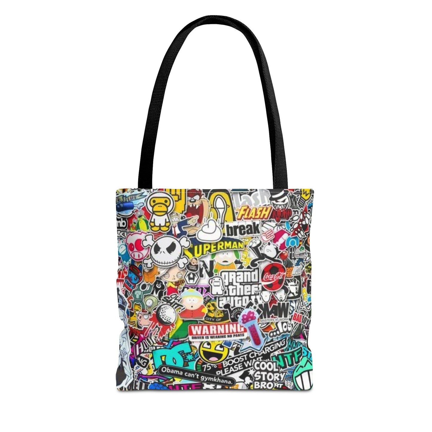 Stickers Skateboarding All Over Print BRAND NEW Purse Pocketbook,Travel Tote Bag